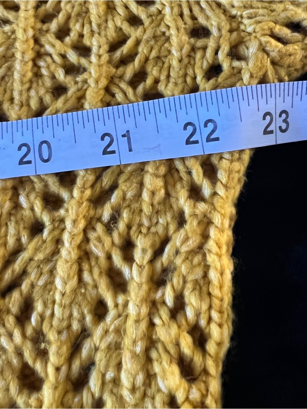 Lane Bryant 14/16 Mustard Open Knit Pointelle Long Sleeve Sweater - Picture 8 of 10